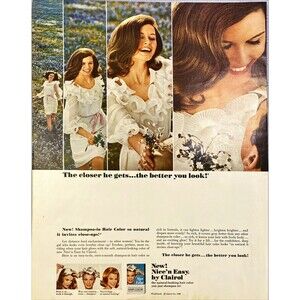 Clairol Nice'n Easy Hair Color: Just shampoo it in!" Vintage Print Ad 1967